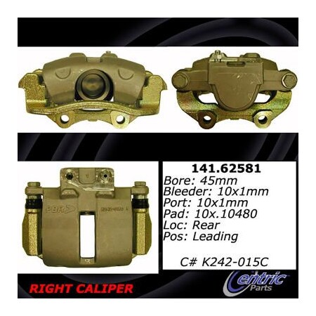 Centric Semi-Loaded Brake Caliper, Parts, 141.62581 141.62581